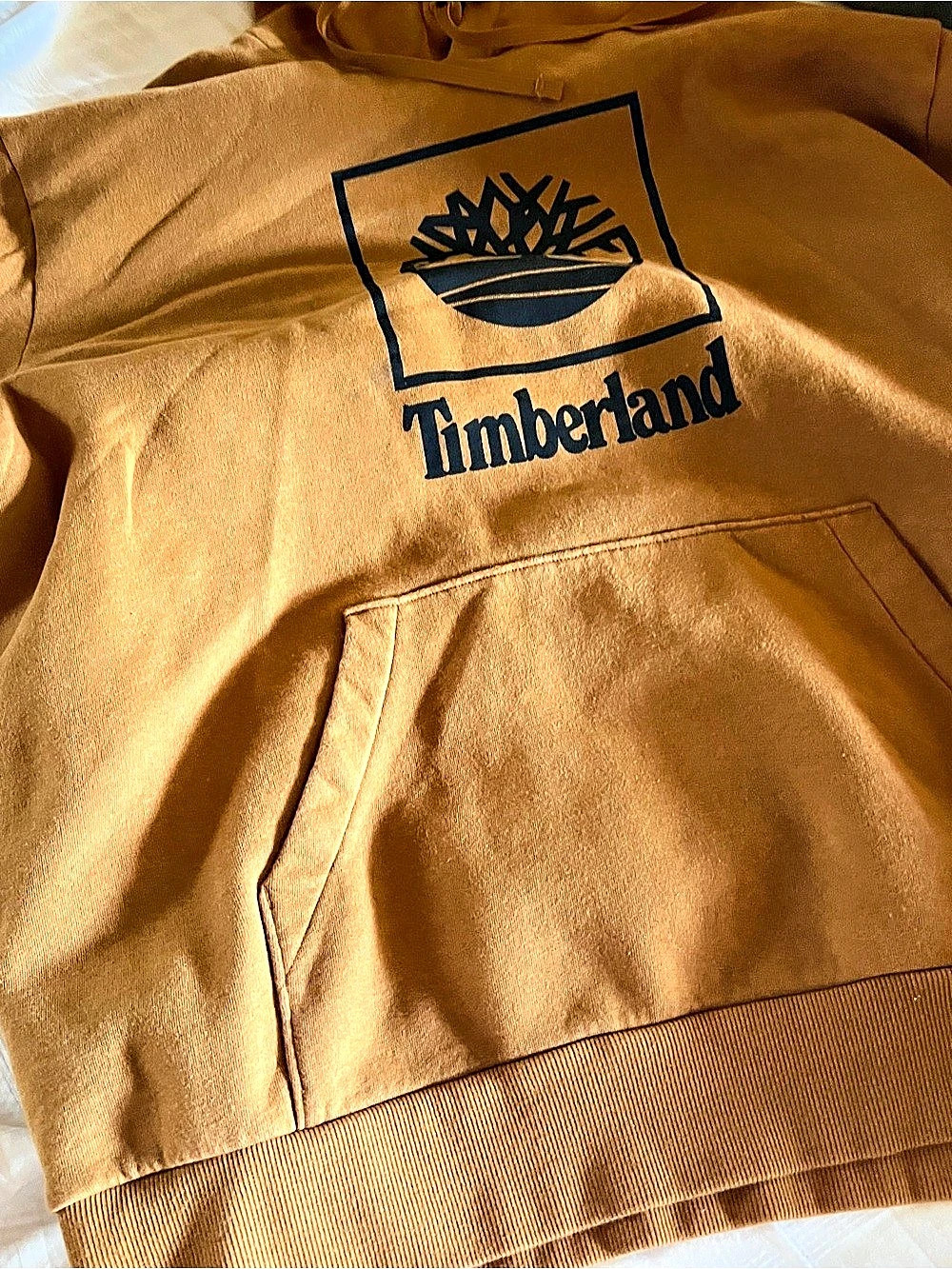 Timberland Box Logo Pullover Hoodie Men's Orangey-Brown